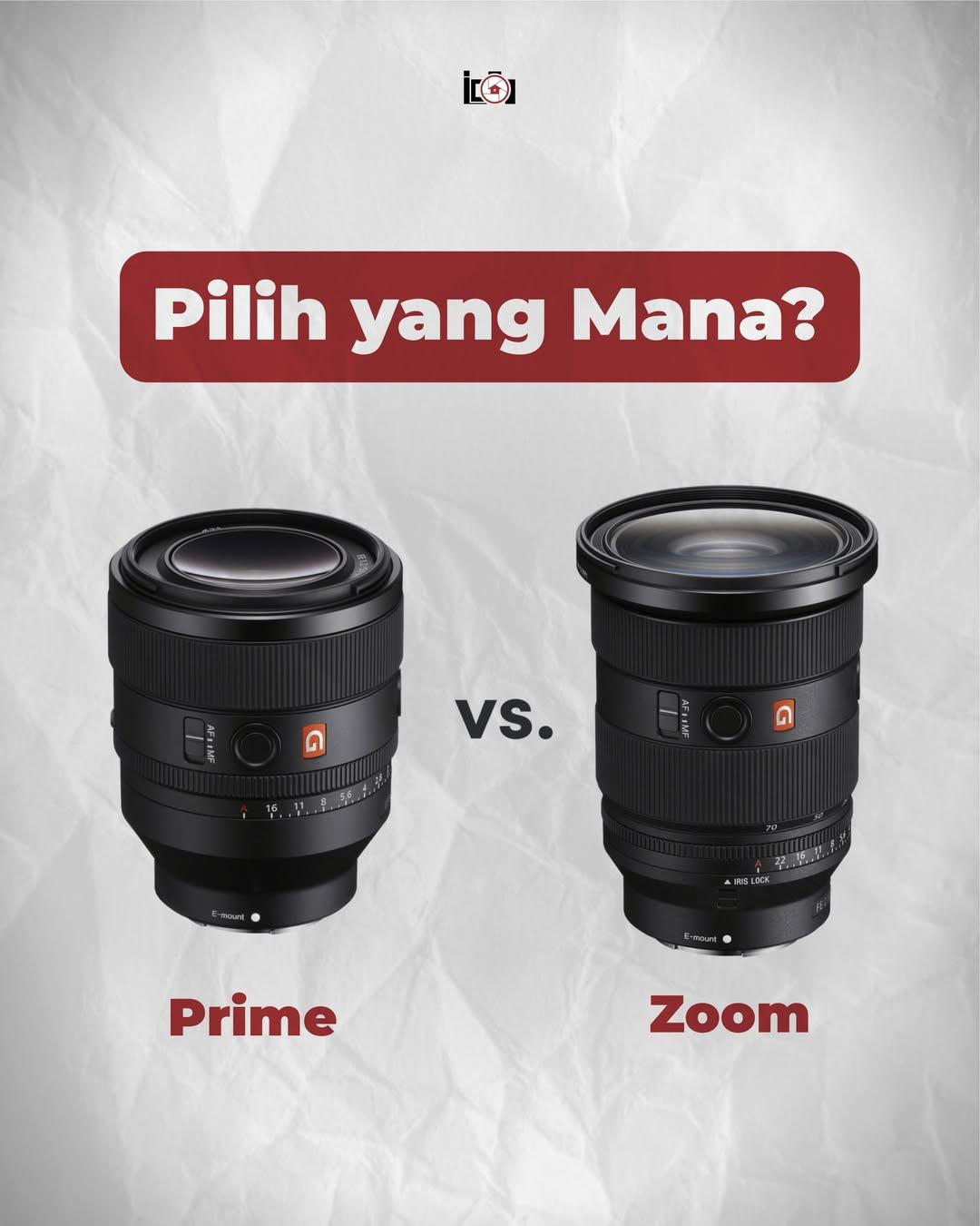Pilih Lensa Prime atau Zoom ? Mana yang Cocok untuk Kebutuhan Fotografimu?